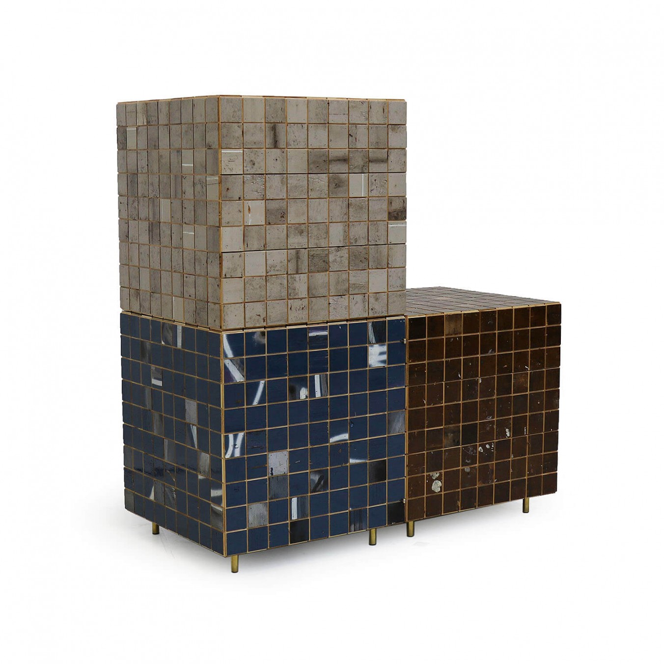 Waste Tile Cube Cabinet