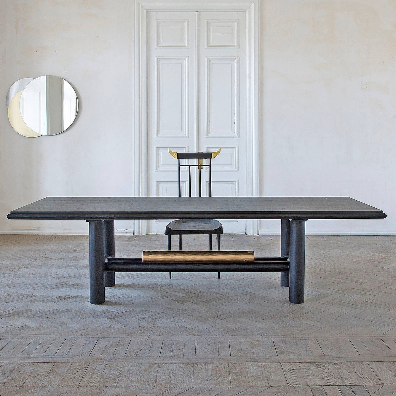 Gold Beam Dining Table