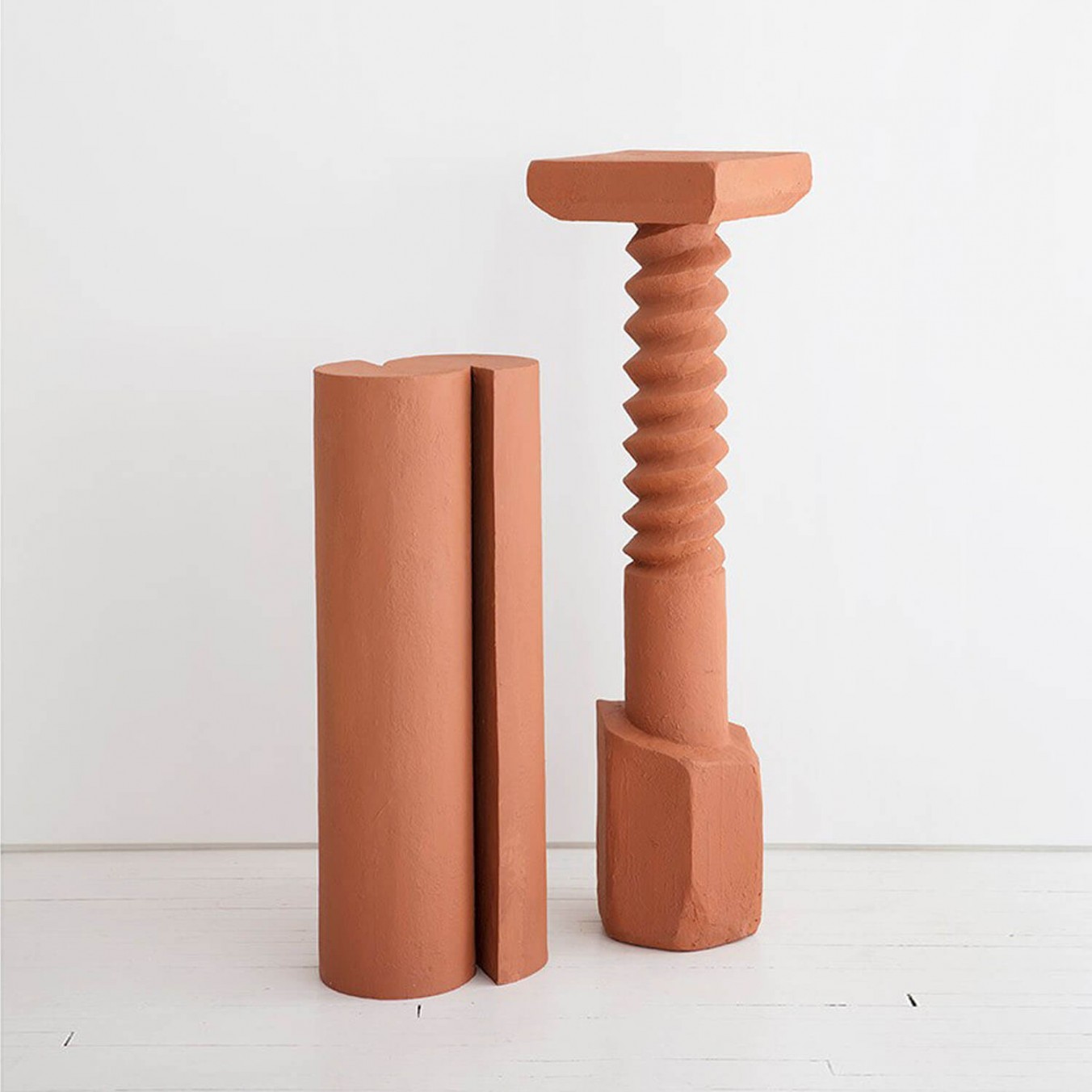 Spiral Terracotta Pedestal