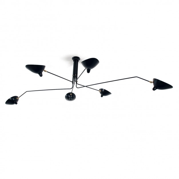 Ceiling Light with 6 pivoting arms