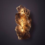 PETRA I Smoky Quartz Wall Sconce