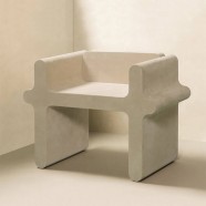 OSSICLE LEATHER STOOL N°2