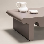 OSSICLE LEATHER COFFEE TABLE