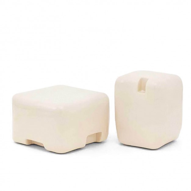 COBBLE LOW SIDE TABLE & STOOL (set of 2)