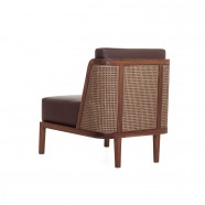 THRONE LOUNGE CHAIR WITH RATTAN