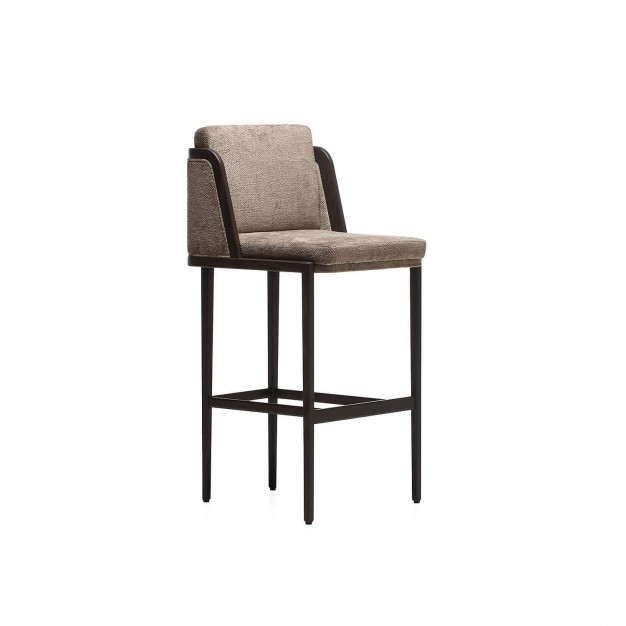 THRONE BARSTOOL WITH UPHOLSTERY