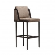 THRONE BARSTOOL WITH UPHOLSTERY